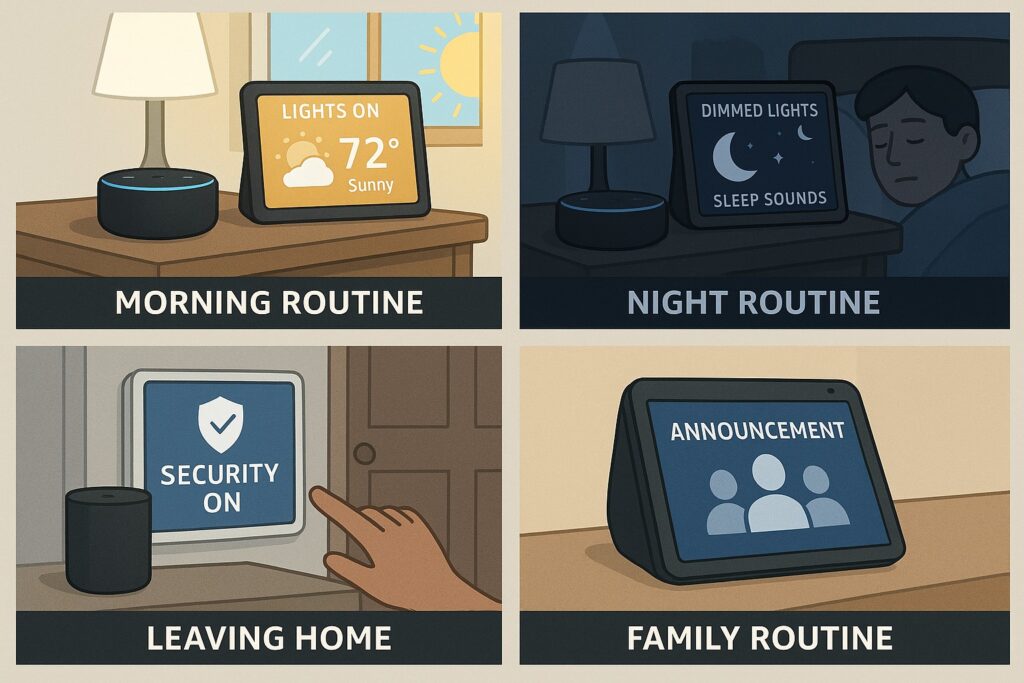 Examples of Alexa routines including morning